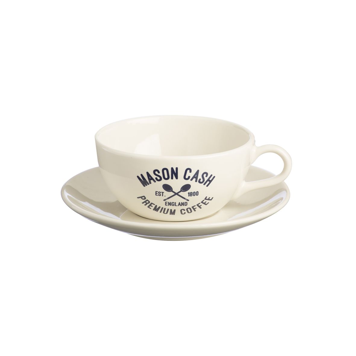 Set 2ks šálek s podšálkem na Cappuccino 0,35l VARSITY krémová - MASON CASH