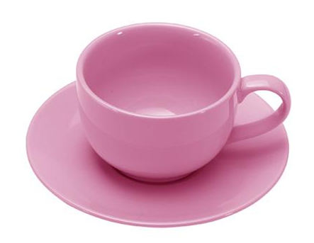 COLOURS Šálek s podšálkem na cappuccino růžový - Carlo Giannini