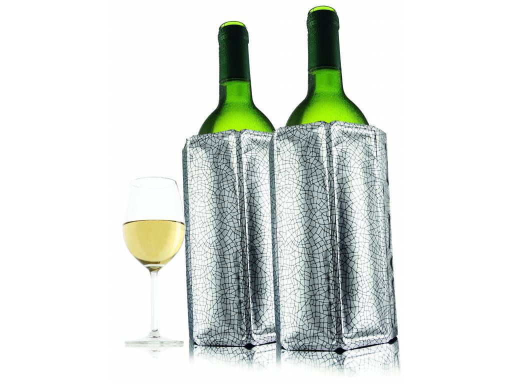 IIC Chladící návlek na víno stříbrný set 2 ks - Vacu Vin