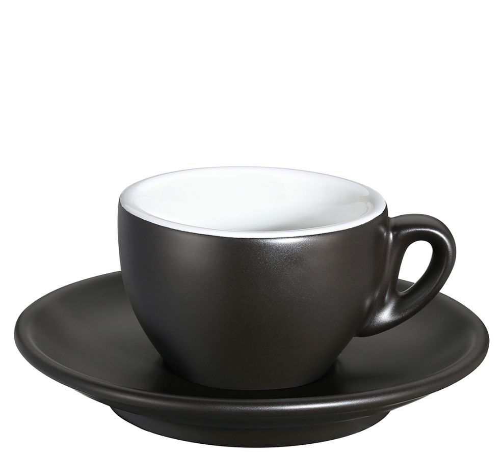 Fotografie Porcelánový šálek na espresso ROMA černý 100 ml - Cilio