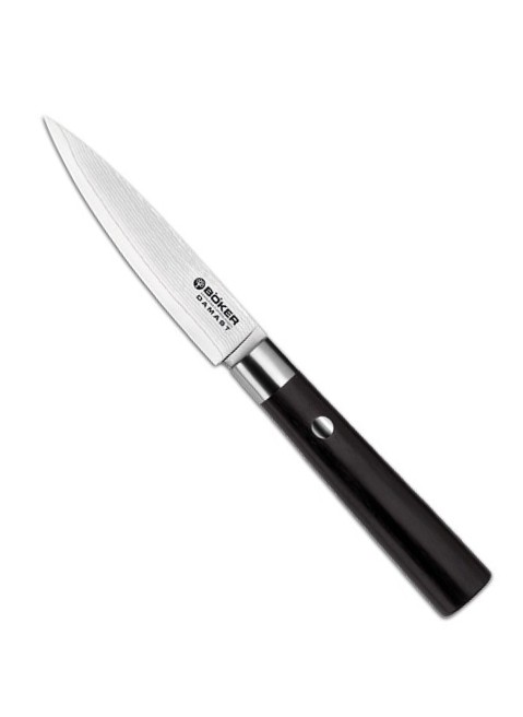 Fotografie Damaškový kuchyňský Špikovací nůž Damast Black 10 cm - Böker Solingen