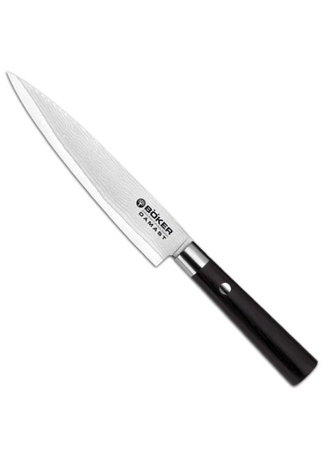 Fotografie Damaškový kuchyňský nůž plátkovací Damast Black 15 cm - Böker Solingen
