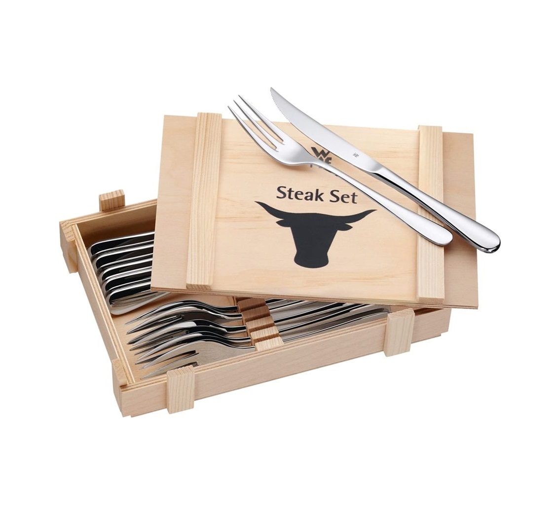 Steakový příbor 12 dílný v dřevěné krabičce - WMF