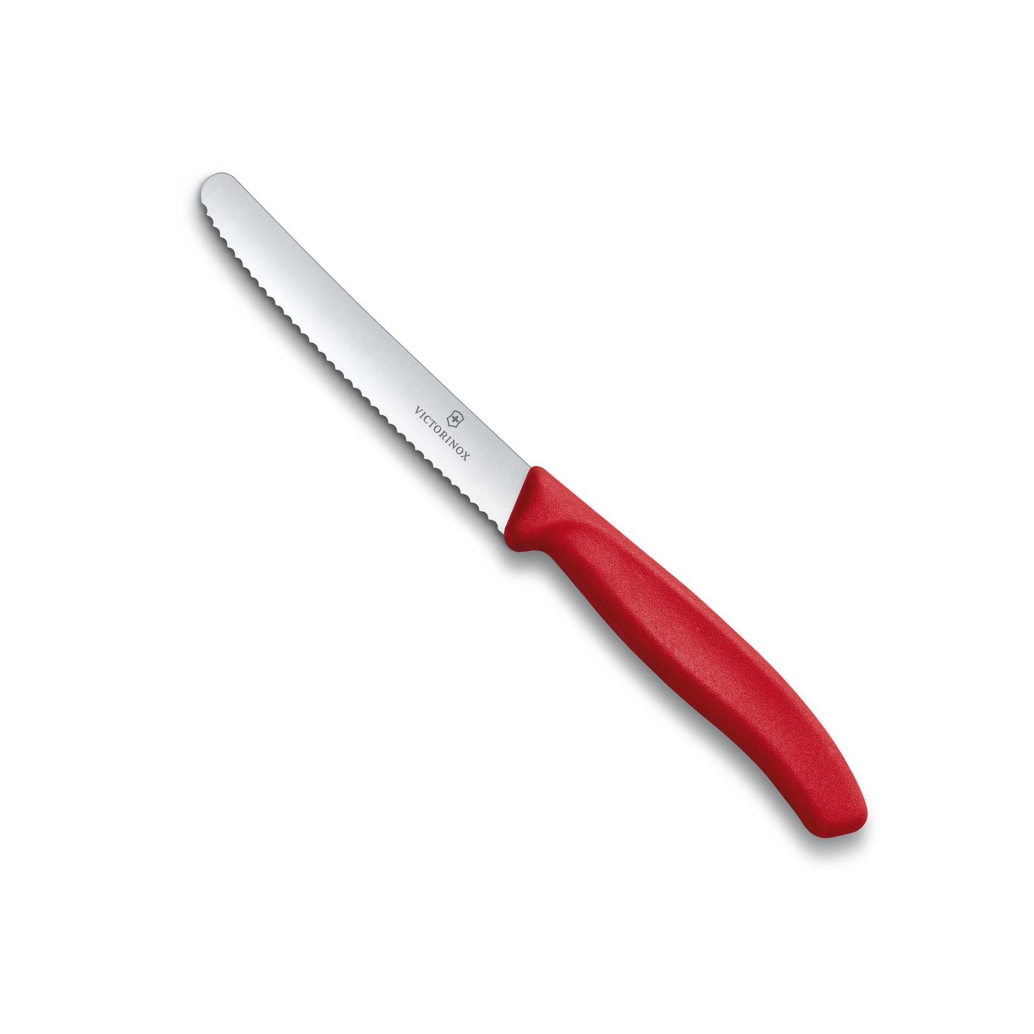 Nůž na rajčata zoubkovaný SWISS CLASSIC 11 cm červený - Victorinox