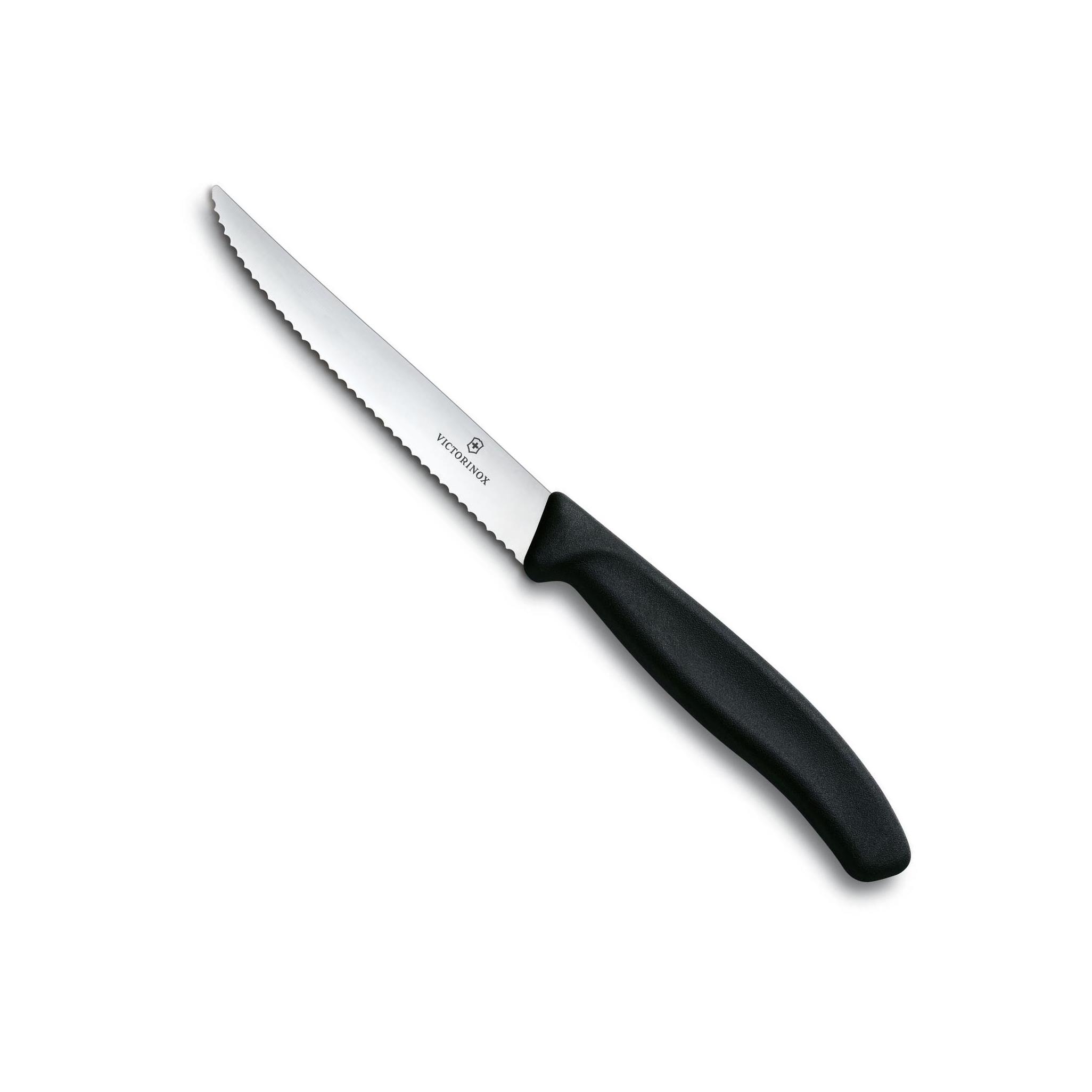 Fotografie Nůž na steak zoubkovaný SWISS CLASSIC 11 cm černý - Victorinox