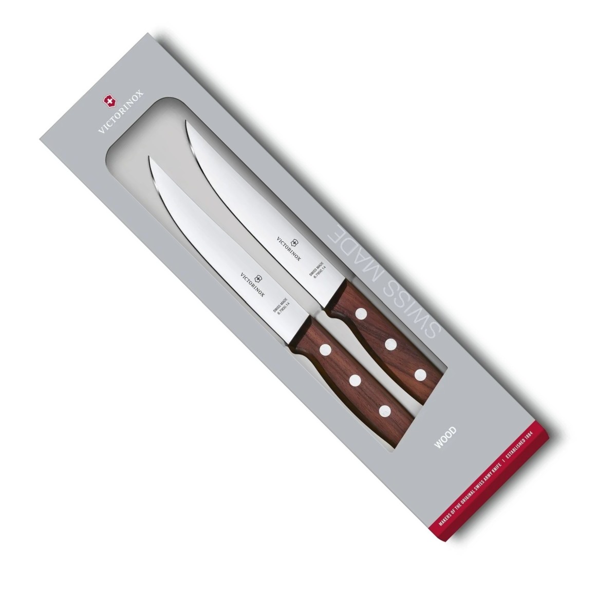 Fotografie Sada steakových nožů 2 ks ROSEWOOD dřevěná rukojeť - Victorinox