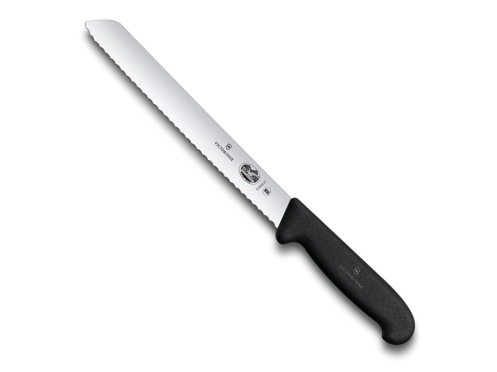 Fotografie Nůž na chléb a pečivo FIBROX 21 cm černý - Victorinox