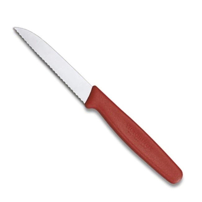 Fotografie Nůž na zeleninu zoubkovaný STANDARD 8 cm červený - Victorinox