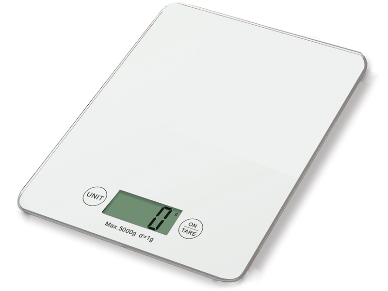 Digitální kuchyňská váha 16x21 cm, bílá - Weis