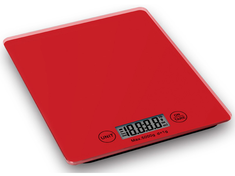 Digitální kuchyňská váha 16x21 cm, červená - Weis