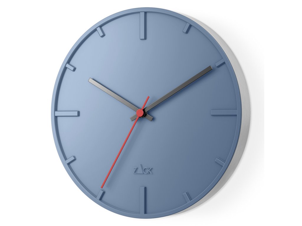 Fotografie nástěnné hodiny nerezové modré wanu Zack ZACK A104:60017