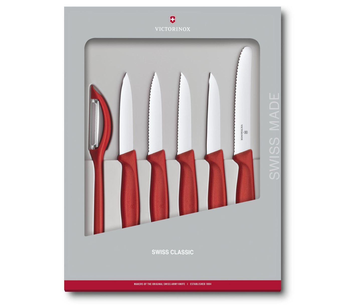 Fotografie Sada nožů SWISS CLASSIC červená 6 ks - Victorinox