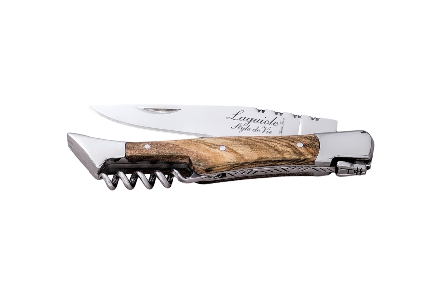 Fotografie Kapesní nůž s vývrtkou LAGUIOLE LUXURY olivová rukojeť - LAGUIOLE Style de Vie