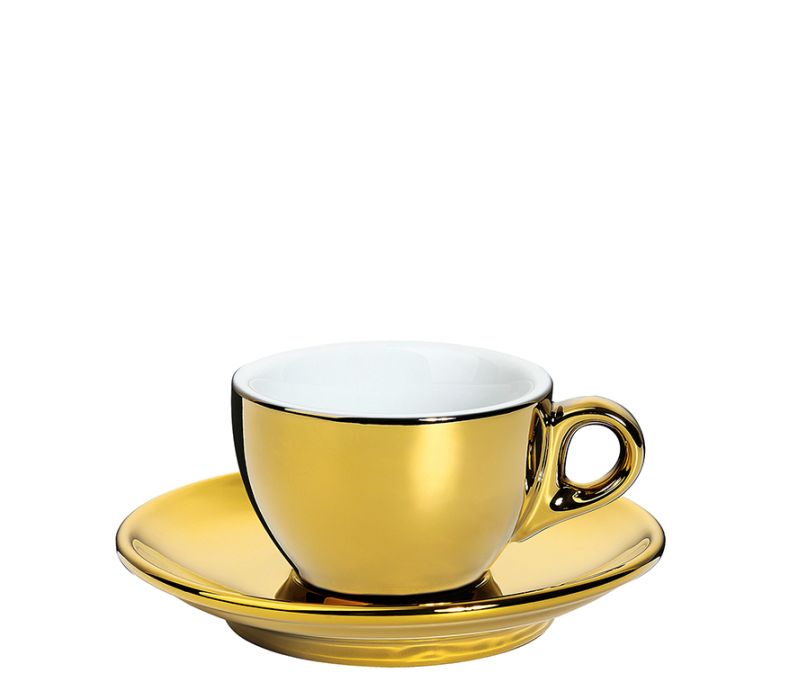 Fotografie Porcelánový šálek na espresso ROMA zlatý 50 ml - Cilio