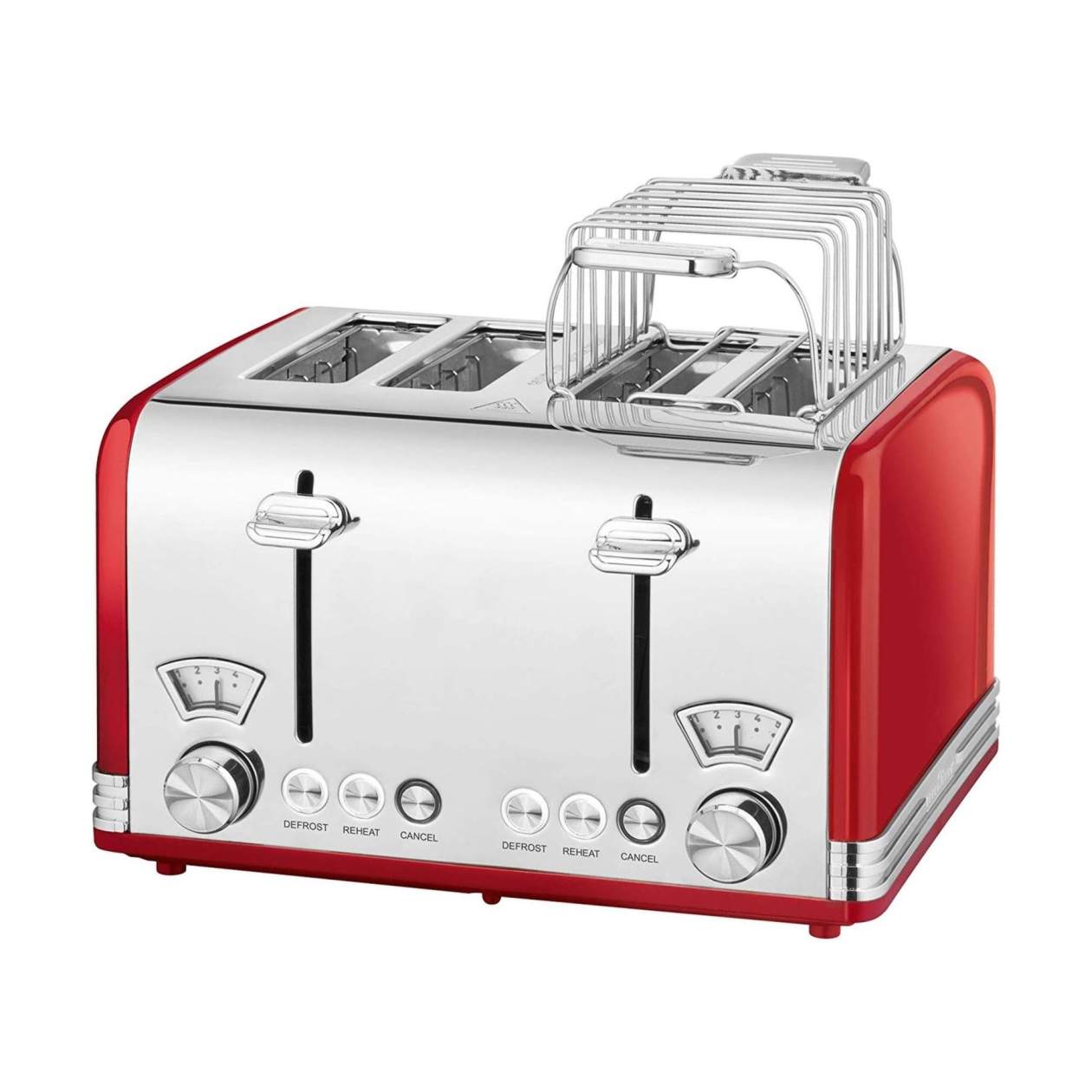 Fotografie Toaster Retro na 4 plátky chleba červený - ProfiCook