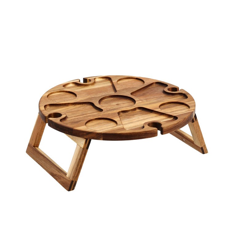 Fotografie Rozkládací servírovací stolek, akáciové dřevo - HOLM