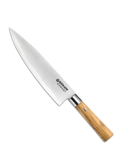 Damaškový Kuchařský nůž Damast Olive 21 cm - Böker Solingen
