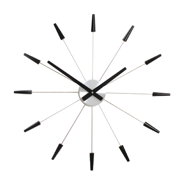 Nástěnné hodiny PLUG INN černé 60 cm - NEXTIME 