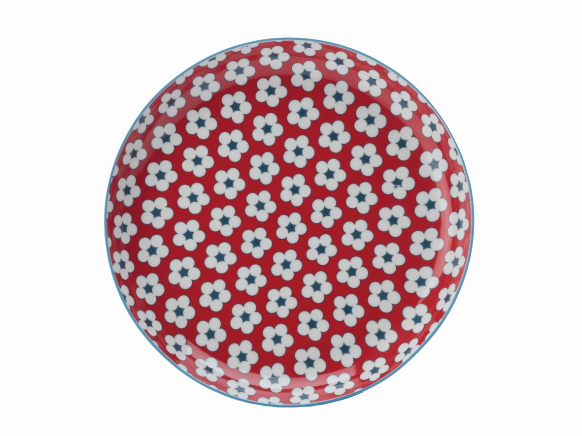 Mělký talíř Cotton Bud 23 cm červený - Maxwell&Williams