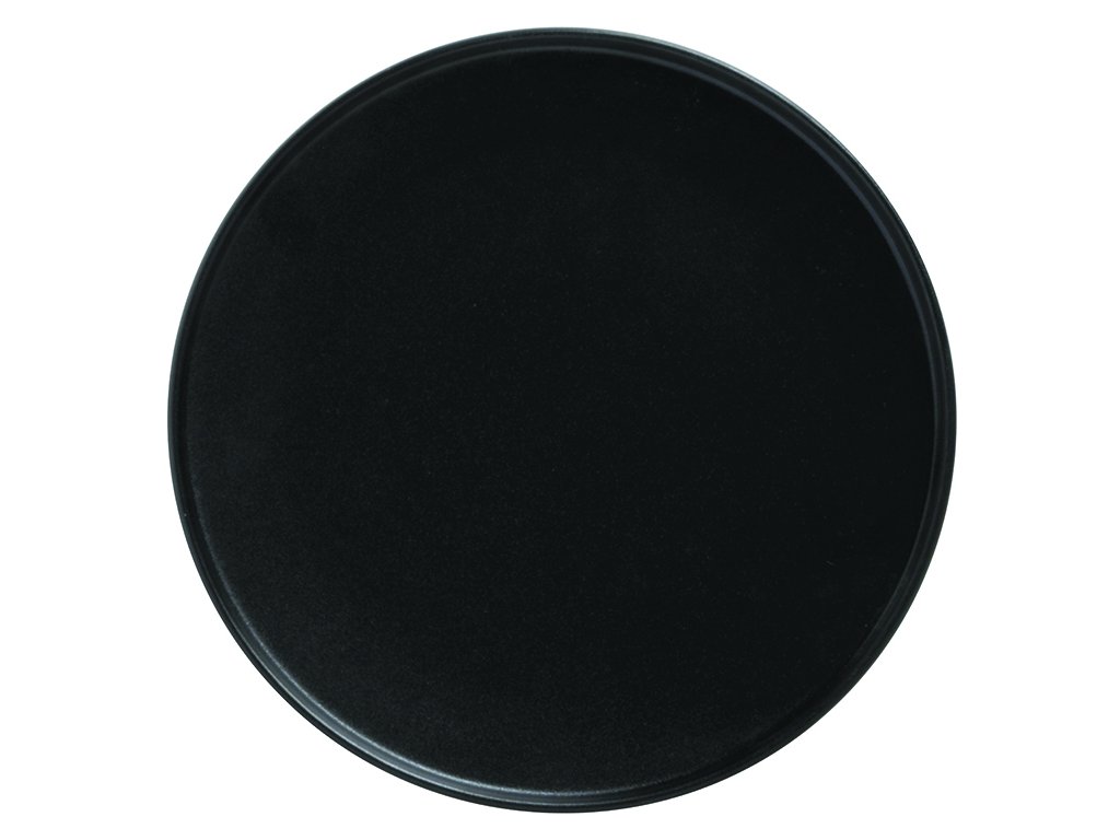 Porcelánový mělký talíř s vyšším okrajem CAVIAR 26,5 cm černý - Maxwell&Williams