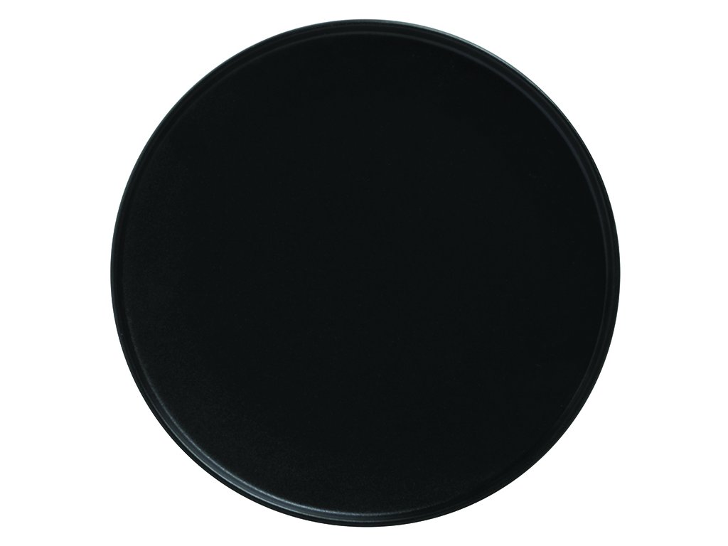 Porcelánový dezertní talíř s vyšším okrajem CAVIAR 21 cm černý -Maxwell&Williams