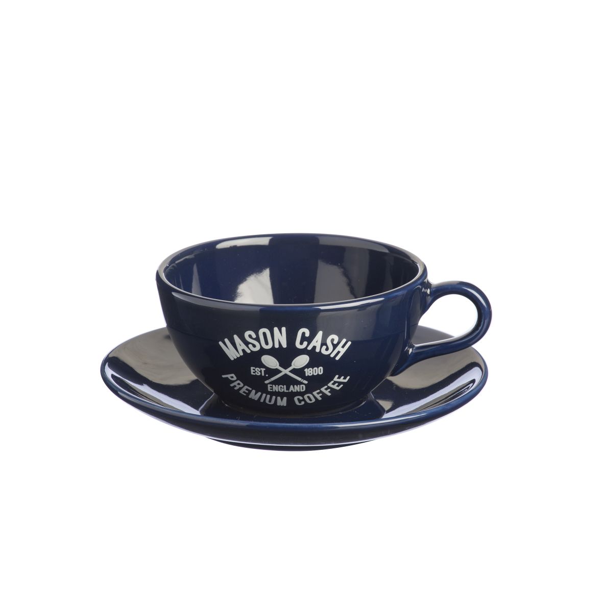 Cappuccino šálek s podšálkem 0,35l Varsity modrá - Mason Cash
