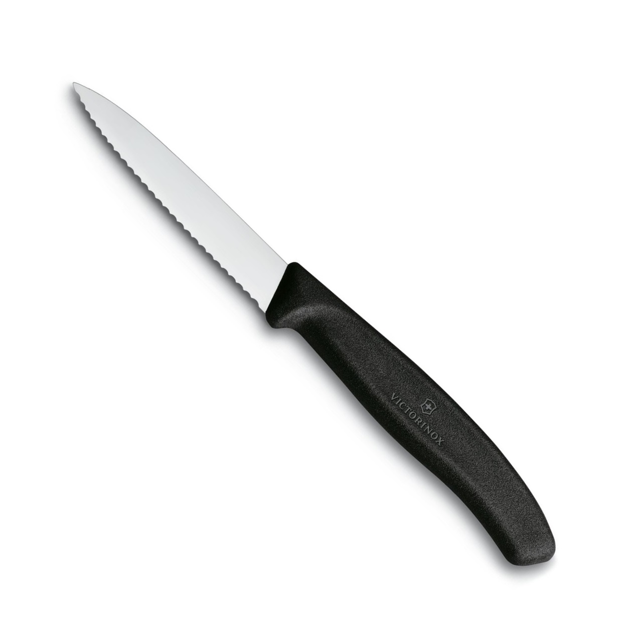 Nůž na zeleninu zoubkovaný SWISS CLASSIC, černý 8 cm - Victorinox