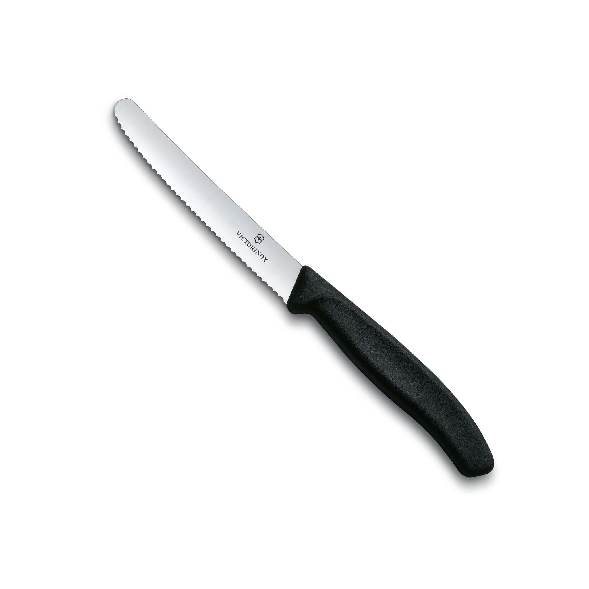 Nůž na rajčata zoubkovaný SWISS CLASSIC 11 cm černý - Victorinox