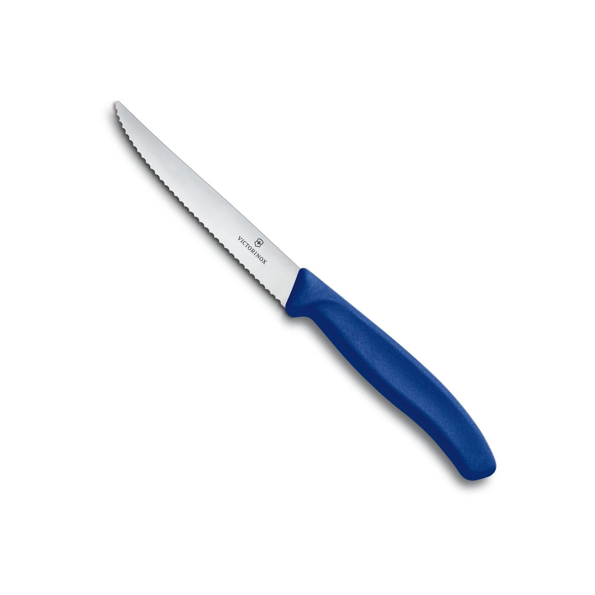 Nůž na steak zoubkovaný SWISS CLASSIC 11 cm modrý - Victorinox