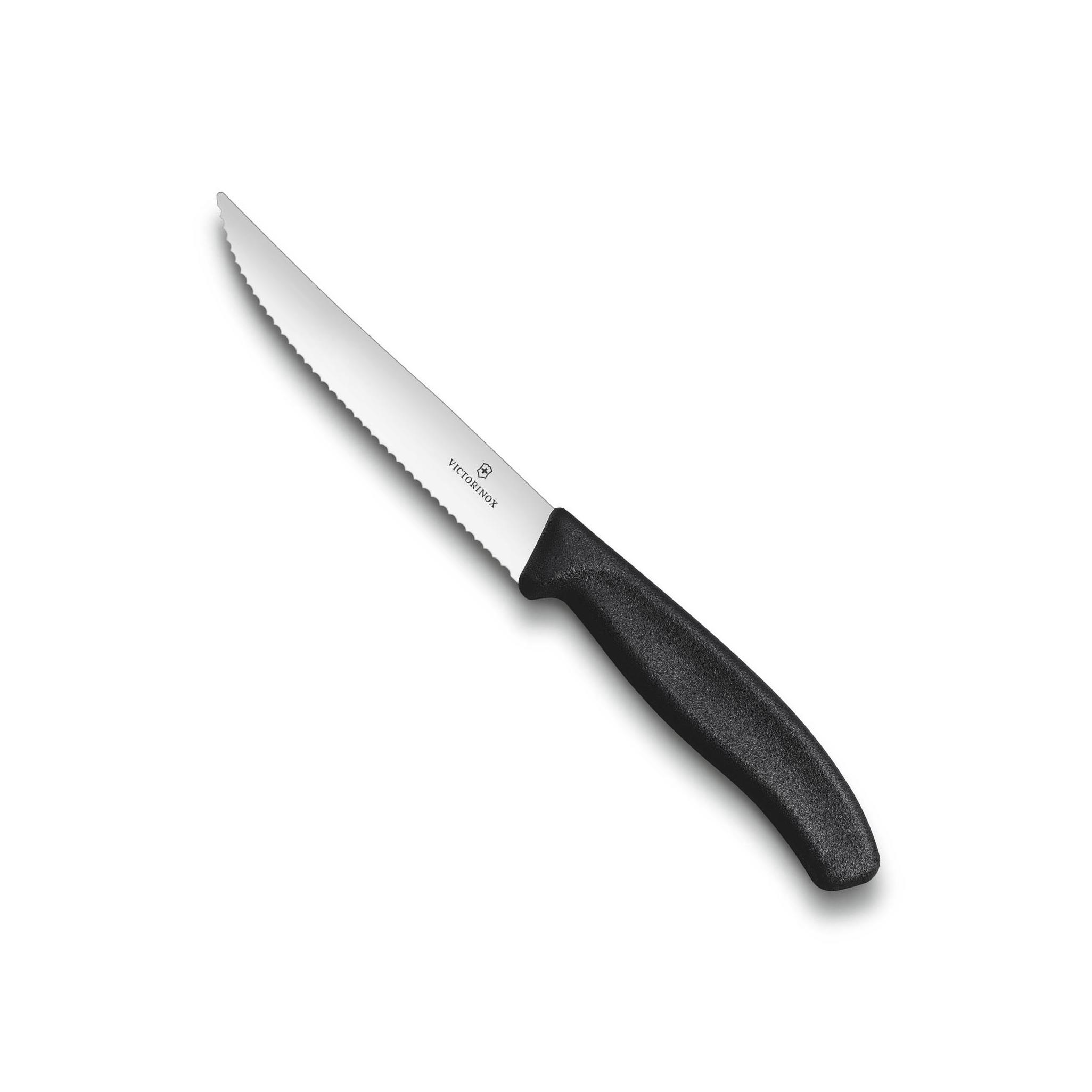 Nůž na steak zoubkovaný SWISS CLASSIC 12 cm černý - Victorinox