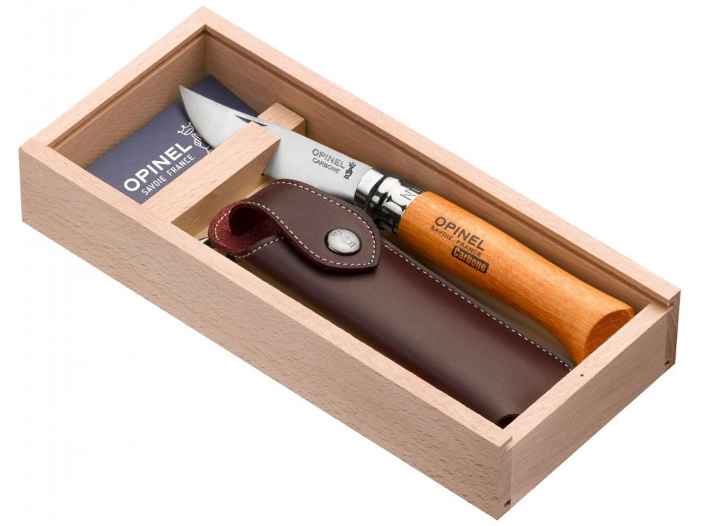 Kapesní nůž VR N°08 Carbon v dárkovém balení s pouzdrem 8,5 cm - Opinel