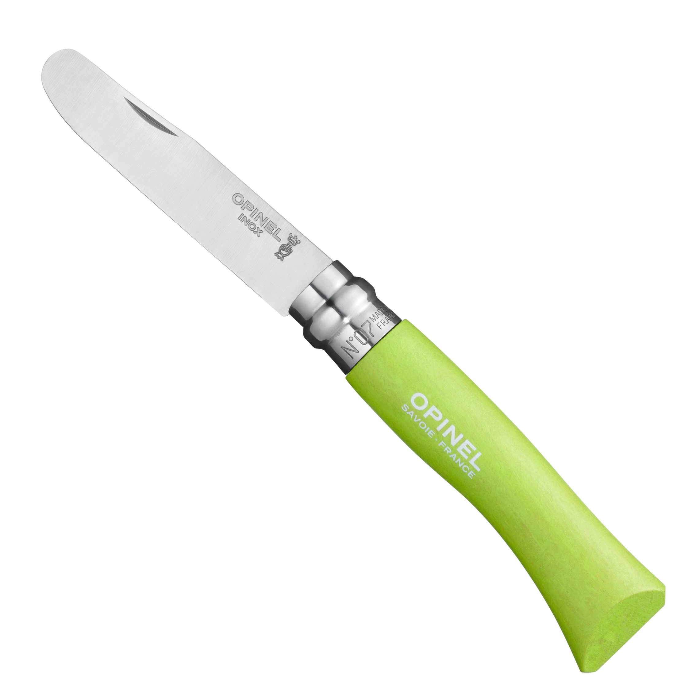 Zavírací nůž My First Opinel VR N°07 Inox zelený 8 cm - Opinel