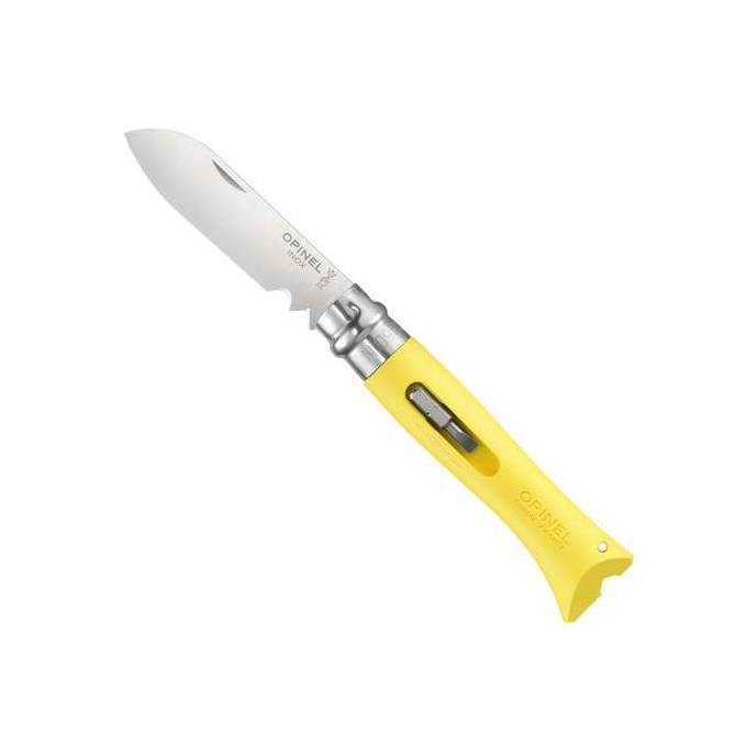 Zavírací kutilský nůž Opinel VRI N°09 DIY 7 cm, žlutý - Opinel