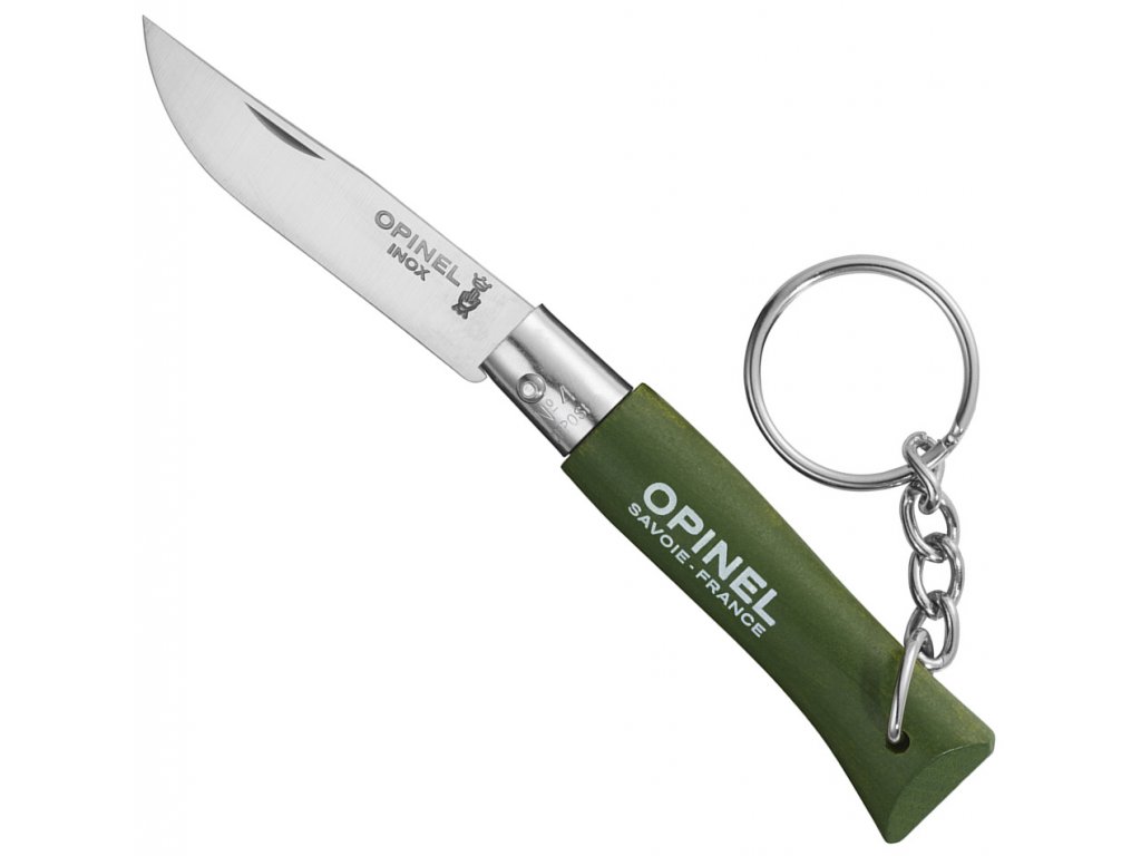 Klíčenka nůž VR N°04  Khaki 5 cm zelený - Opinel