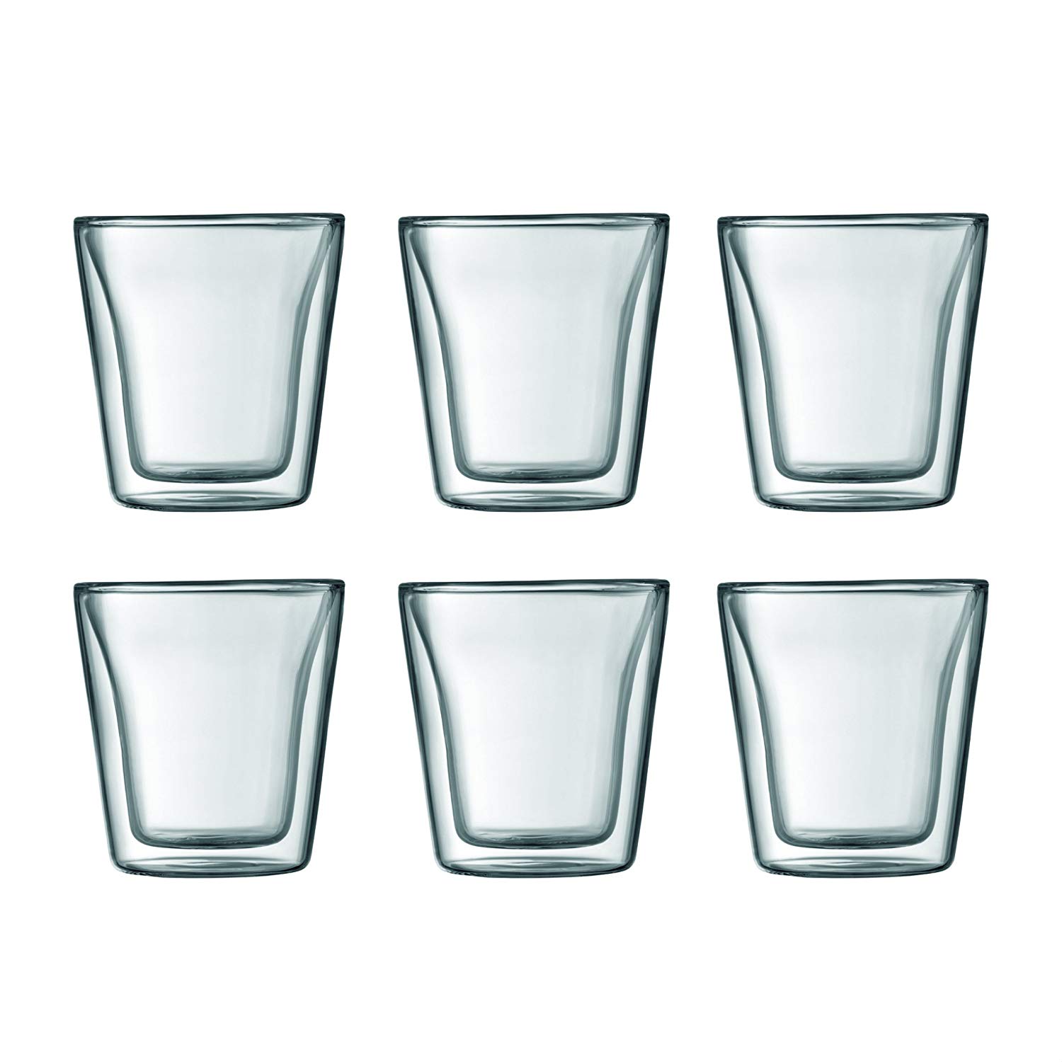 Set 6 ks Dvoustěnná sklenice CANTEEN 0,1 l - Bodum