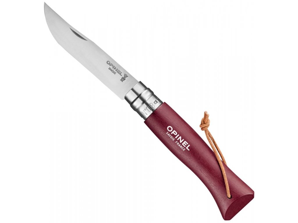 Zavírací nůž VRI N°08 Trekking 8,5 cm, burgundská červená - Opinel