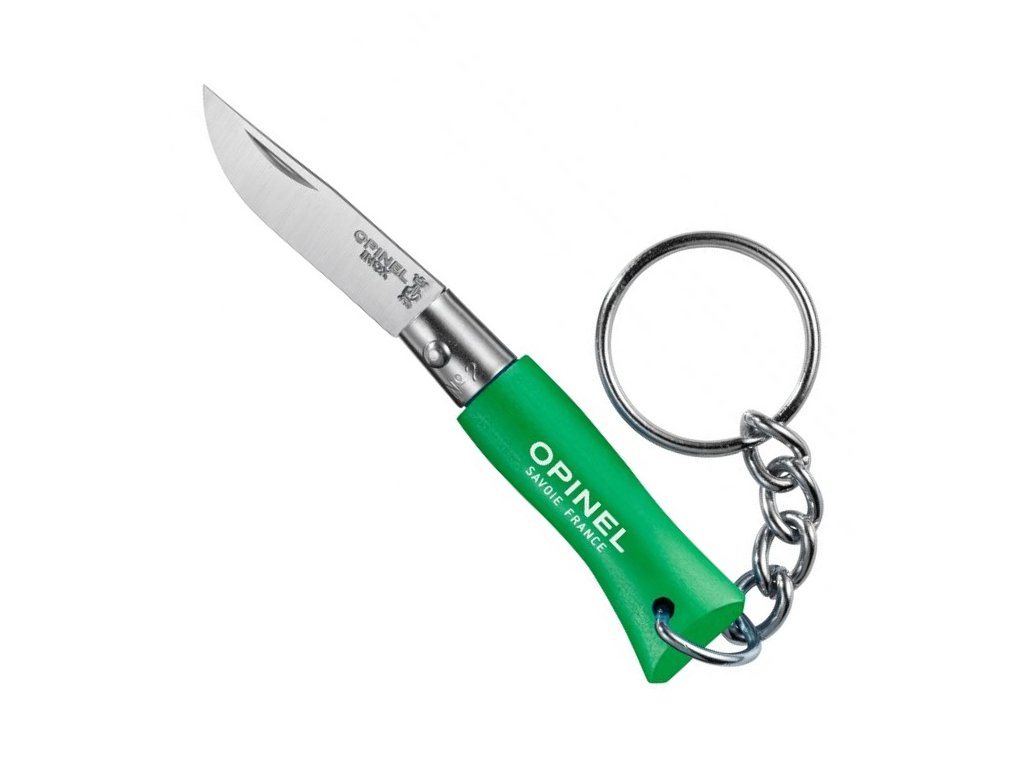 Klíčenka nůž VRI N°02 zelená, 3,5 cm - Opinel