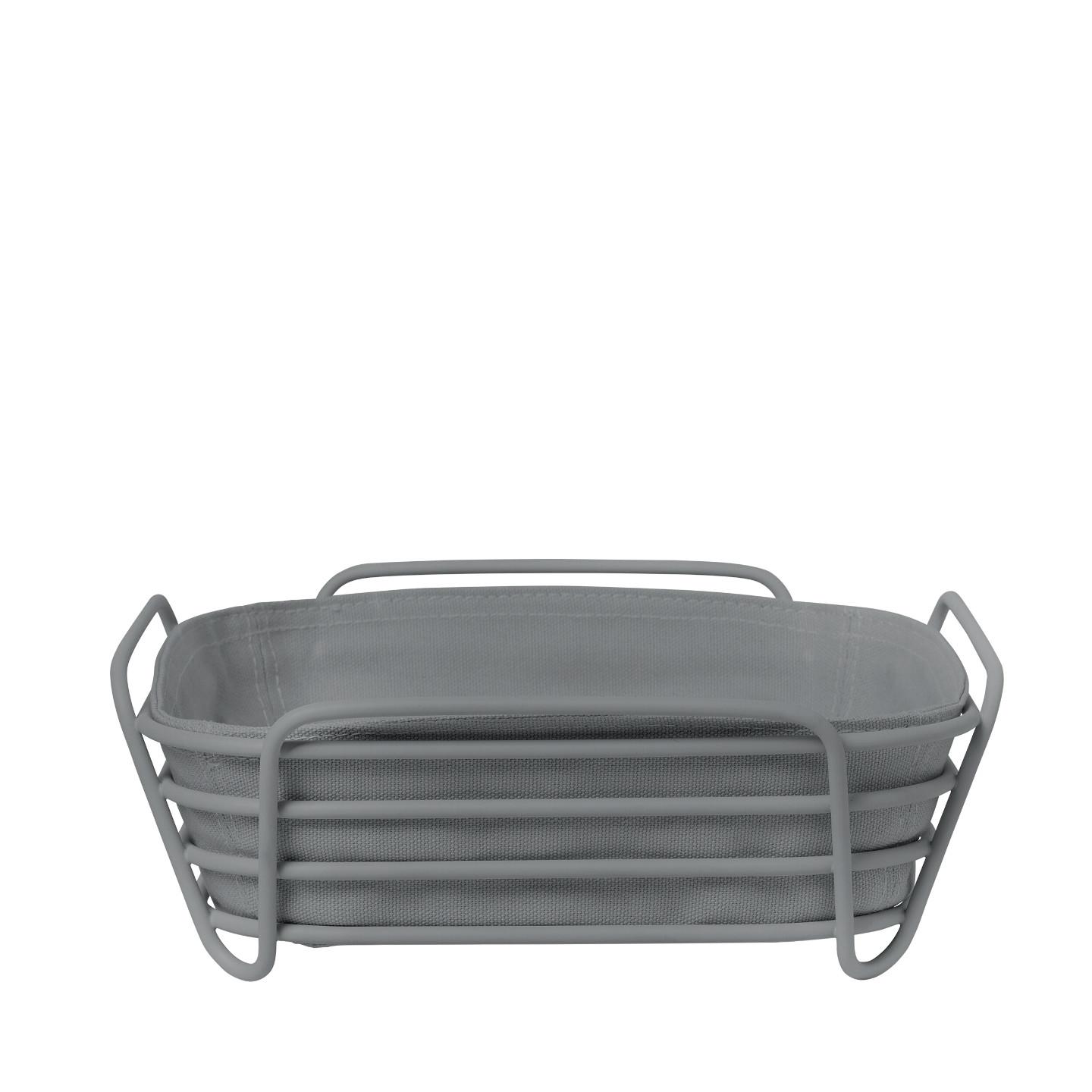 Košík na pečivo DELARA šedý, 9x26x2 cm - Blomus
