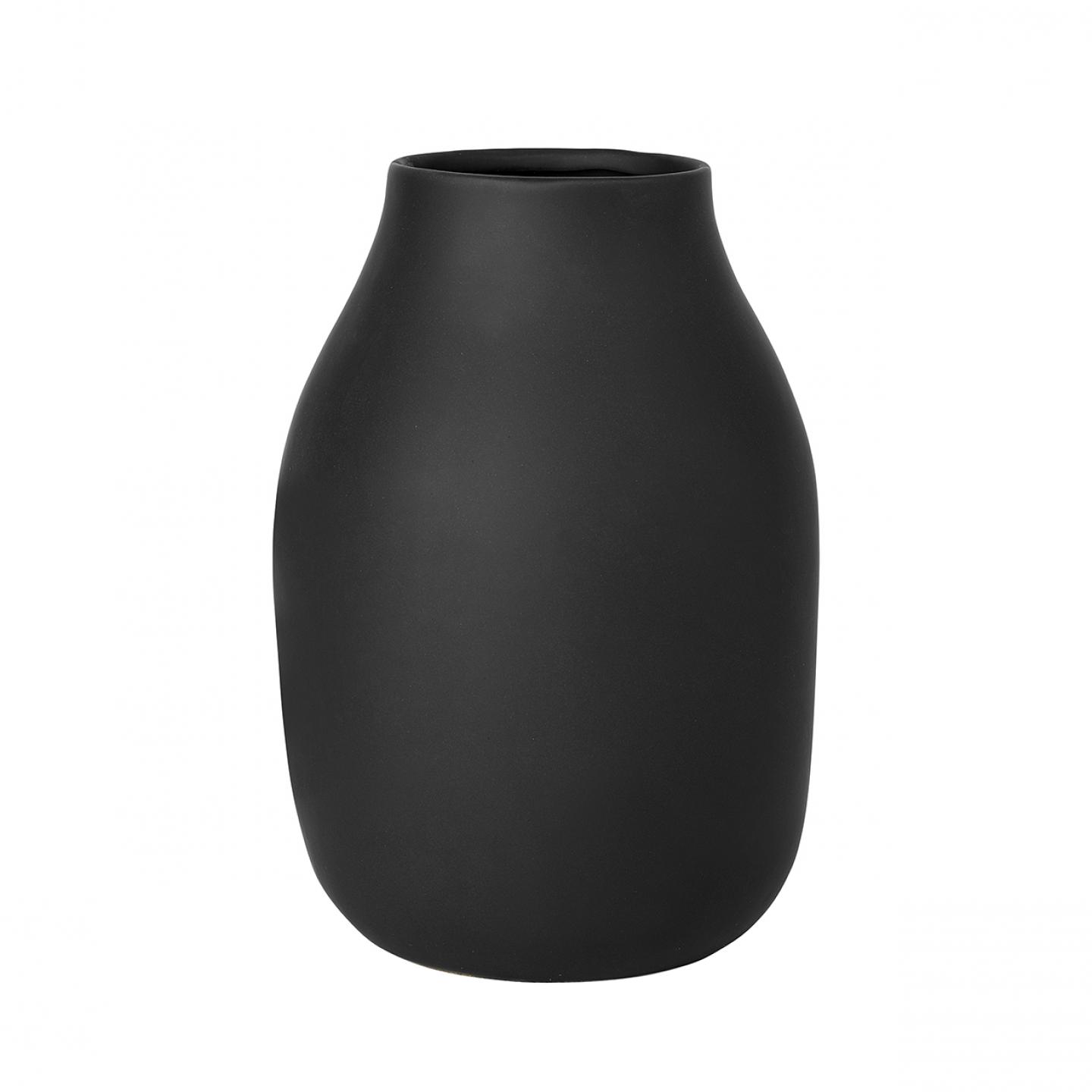 Porcelánová váza COLORA velká, černá - Blomus