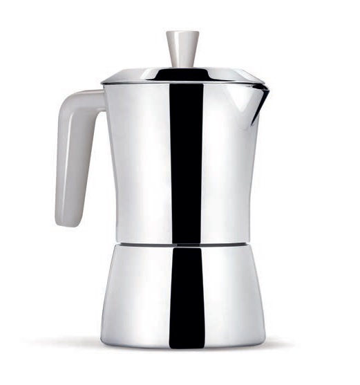 Kávovar TUA na 6 šálky 300 ml s redukcí na 3 šálek bílý - Carlo Giannini