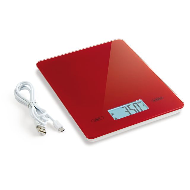 Kuchyňská váha USB, červená - Carlo Giannini