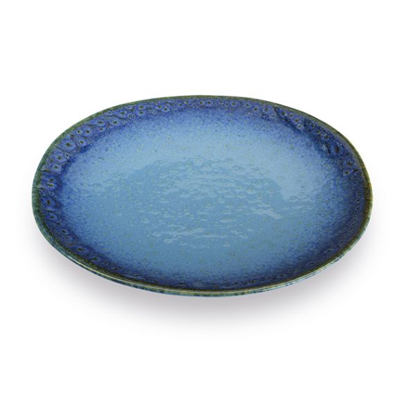 Mělký talíř TERRE LONTANE 27 cm, modrý - Carlo Giannini