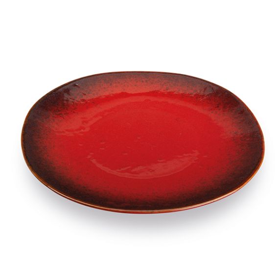 Mělký talíř TERRE LONTANE 27 cm, červený - Carlo Giannini