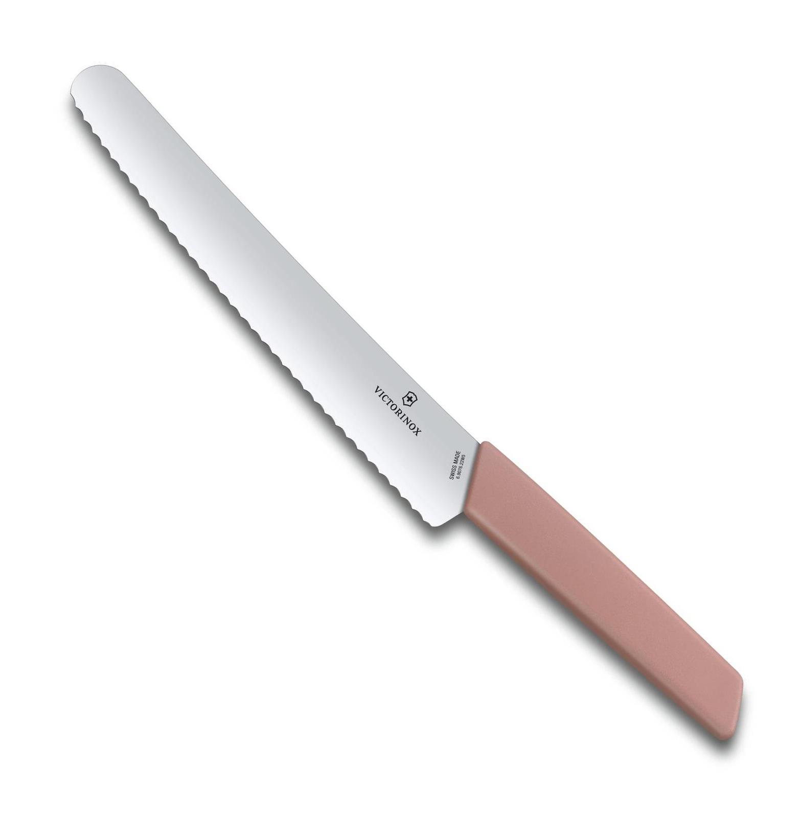 Nůž na chleba 22 cm lososový SWISS MODERN - Victorinox