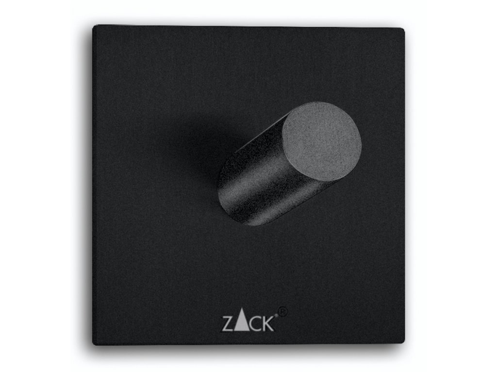 Samolepící háček na ručník DUPLO 5x5 cm, černý - ZACK