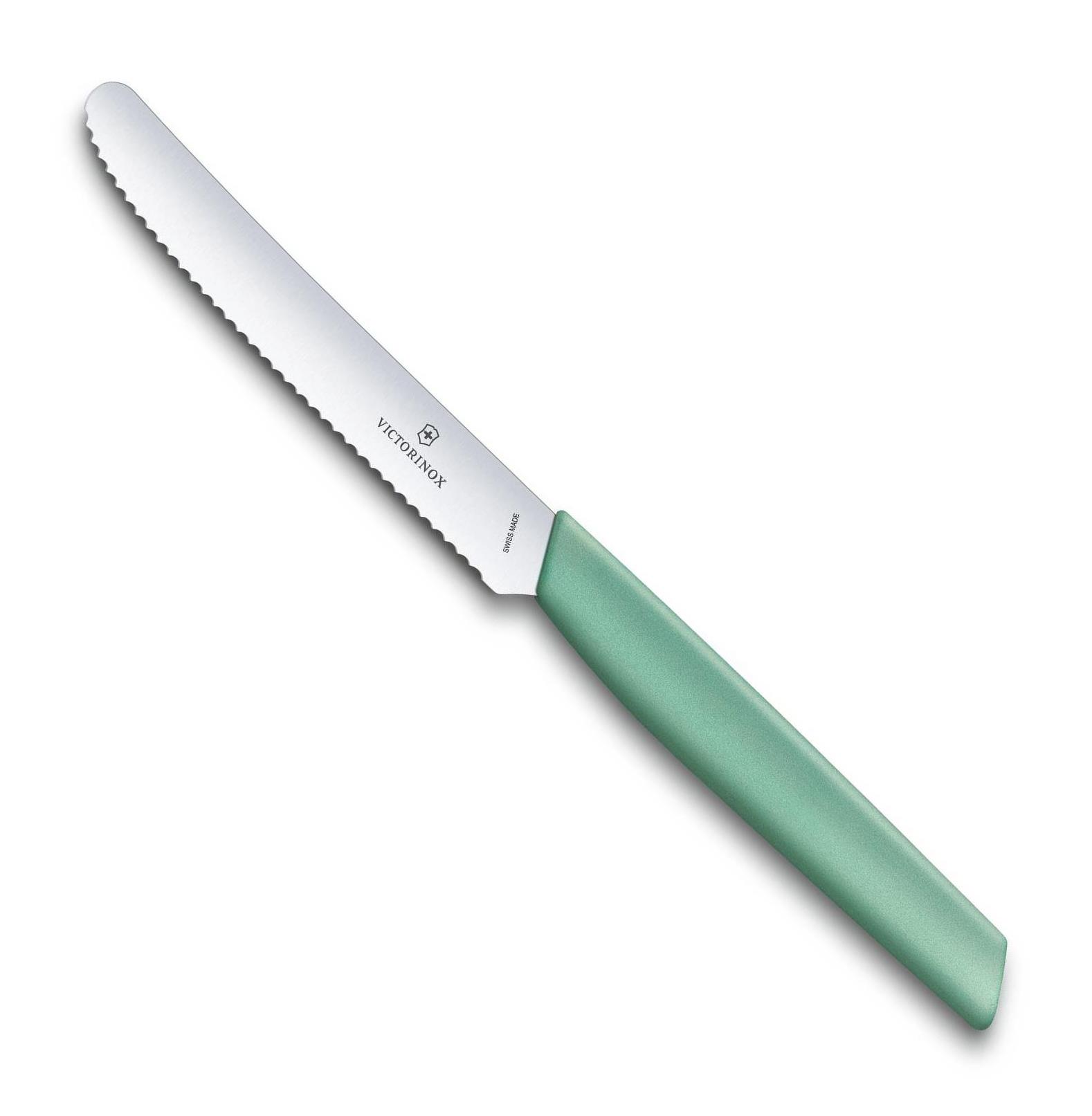 Nůž na rajčata SWISS MODERN 11 cm mátově zelený - Victorinox