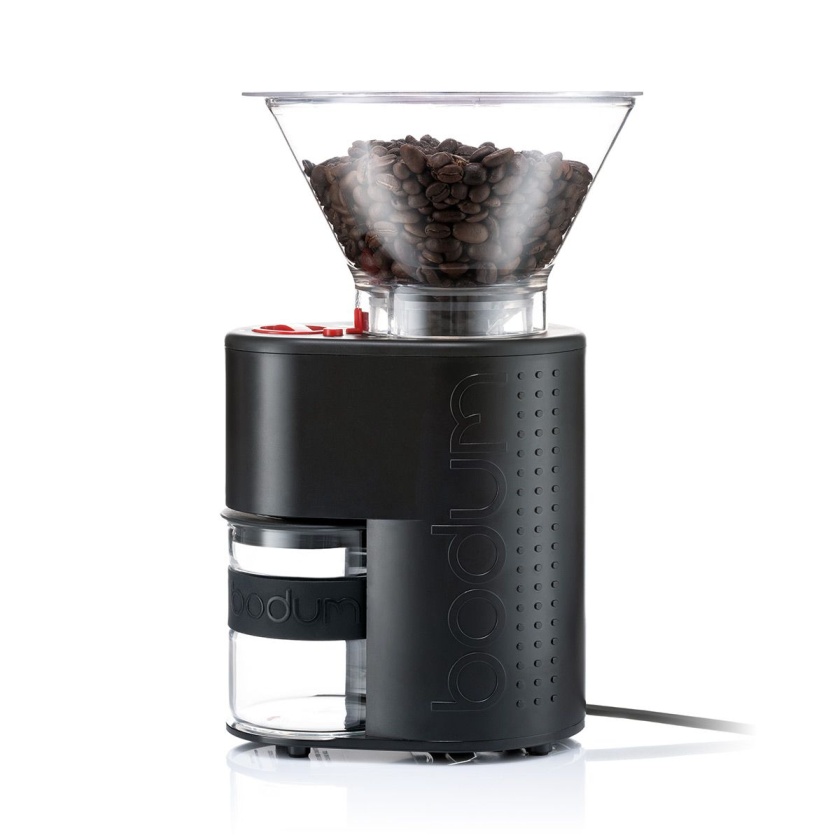 Elektrický mlýnek na kávu s kónickým mlýnkem BISTRO černý - BODUM