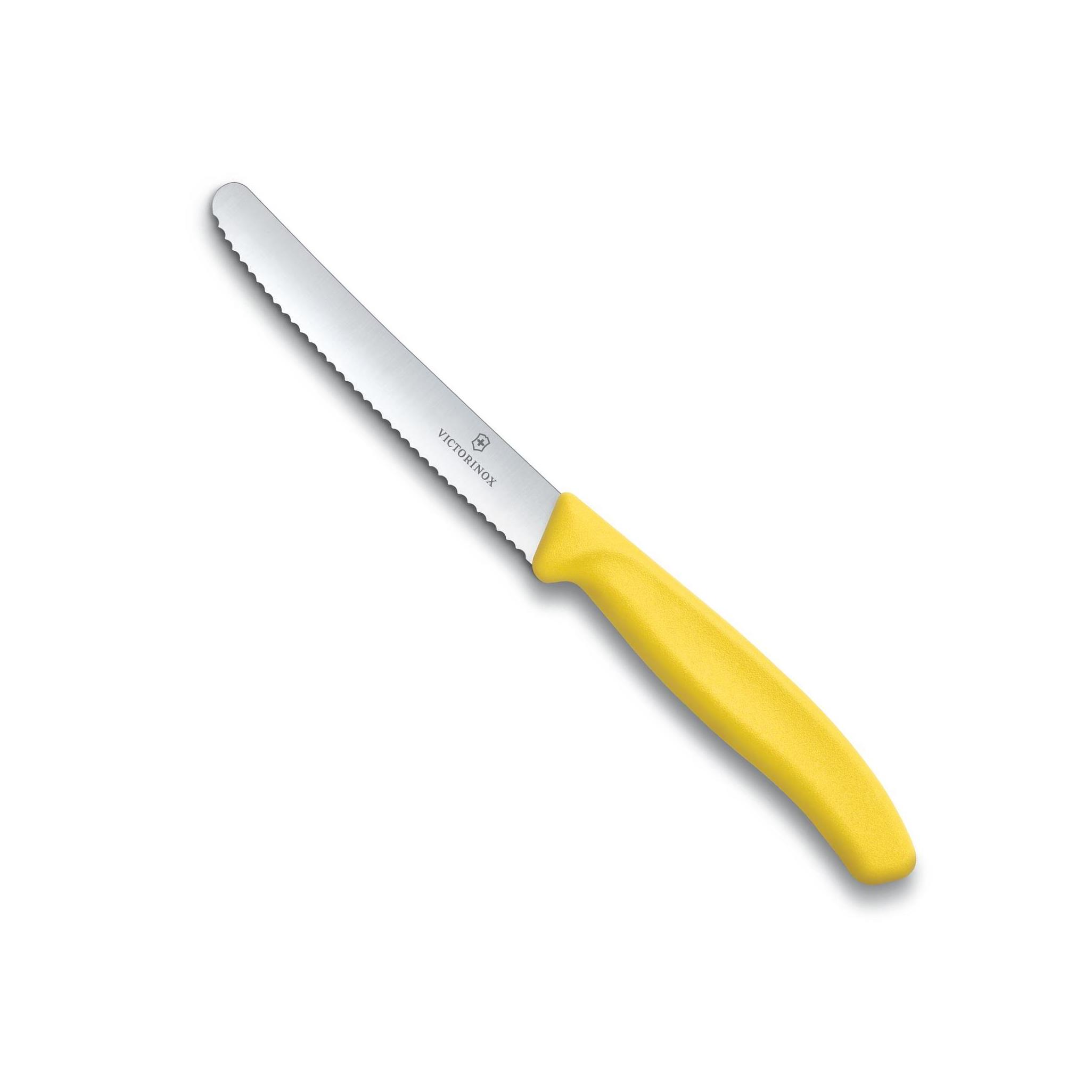 Nůž na rajčata zoubkovaný SWISS CLASSIC 11 cm žlutý - Victorinox