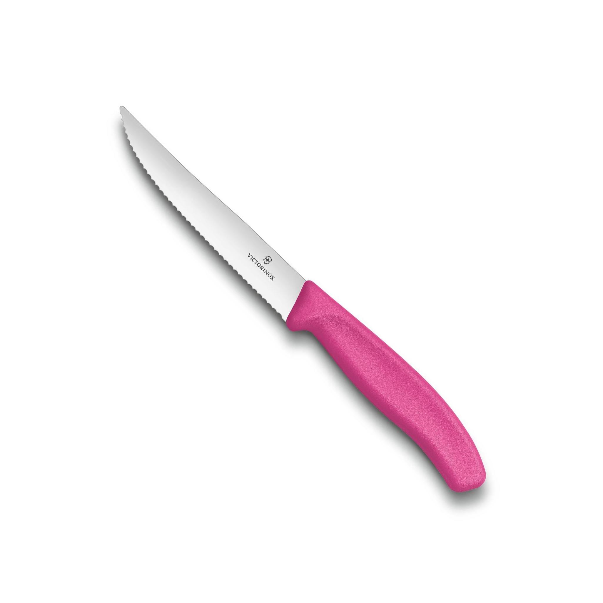 Nůž na steak zoubkovaný SWISS CLASSIC 12 cm růžový - Victorinox