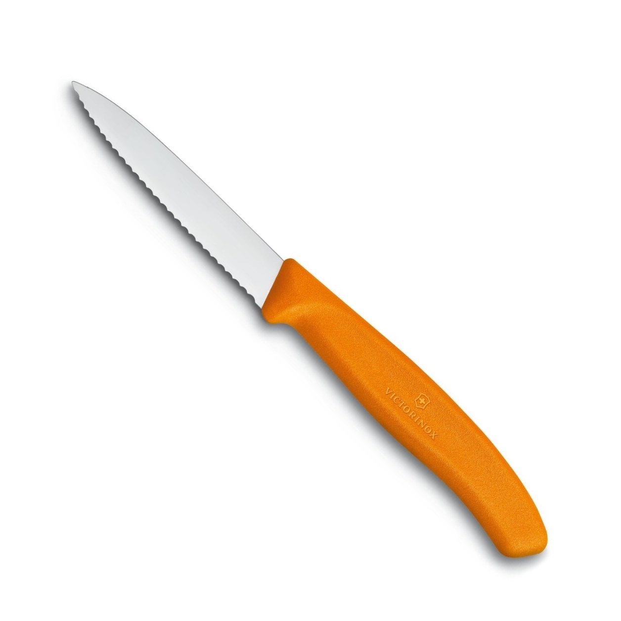 Nůž na zeleninu zoubkovaný SWISS CLASSIC, oranžový 8 cm - Victorinox